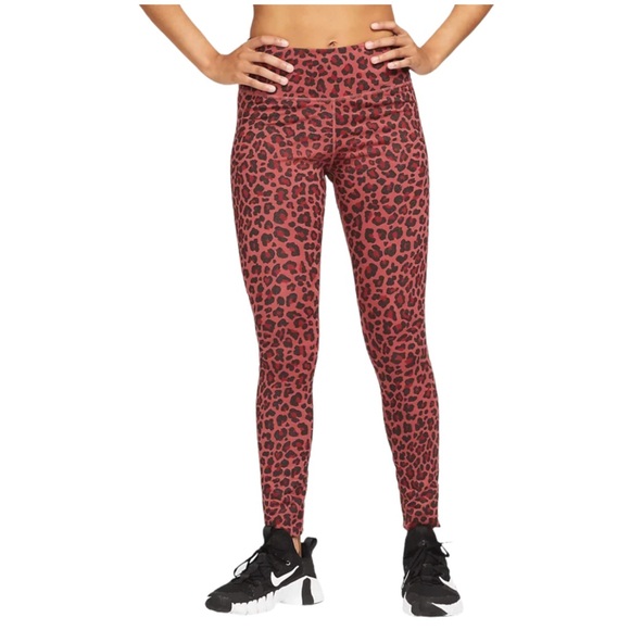 Nike Women's Dri-FIT One Animal Printed Leggings Sparkle Fabric Like New - Picture 1 of 7